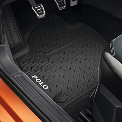 Imagen de Volkswagen 2G106150282V Alfombrillas de Goma para Todas Las Condiciones climáticas, Color Negro, con Texto en Polo