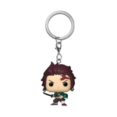 Imagen de Funko Pop! Keychain: Demon Slayer Tanjiro Guardianes de la Noche Minifigura Vinilo Coleccionable Llavero Original Relleno Calcetines Idea Regalo Mercancia Oficial Anime Fans