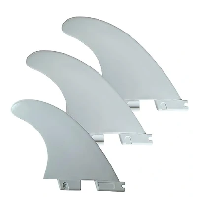 Imagen de UP100 Tri G5 Aletas de Tabla Surf Compatible Xon FCS 2 Fin Box Sup 1 Centro + Lado 3 Colores (Blanco)
