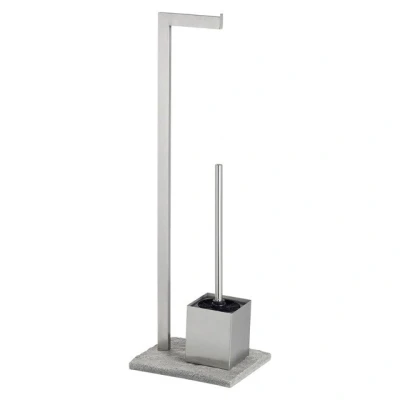 Imagen de WENKO Juego de pie para el WC Granite acero inox efecto piedra Satinado