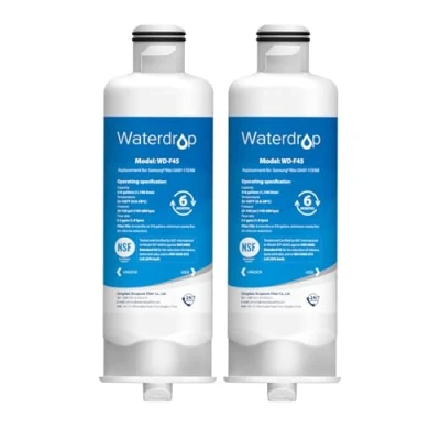 Imagen de Waterdrop Filtro de Agua para Frigorífico DA97 17376B, Compatible con Samsung® HAF QIN/EXP, QIN, 08006C, Paquete 2