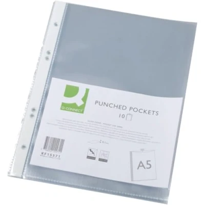 Imagen de Funda multitaladro q connect din a5 100 mc cristal 6 taladros bolsa de 10
