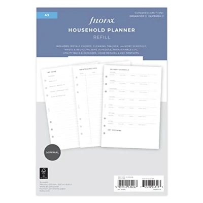 Imagen de Filofax Planificador de hogar tamaño A5, color blanco