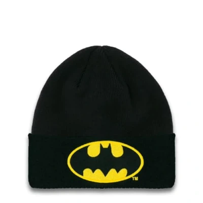 Imagen de Logoshirt DC Comics Batman Logo Gorro de Punto Invierno para niño Bordado Negro Diseño Original con Licencia
