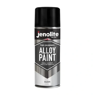 Imagen de JENOLITE Pintura en aerosol plateada para llantas de aleación 400ml premium Resistente a la corrosión Restaurar y renovar
