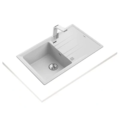 Imagen de ¡Oferta 13% ! Teka Stone 50 B Tg 1C 1E V.Auto Blanco Fregadero De Cocina Sintetico 51 Cm 1 Cubeta Escurridor