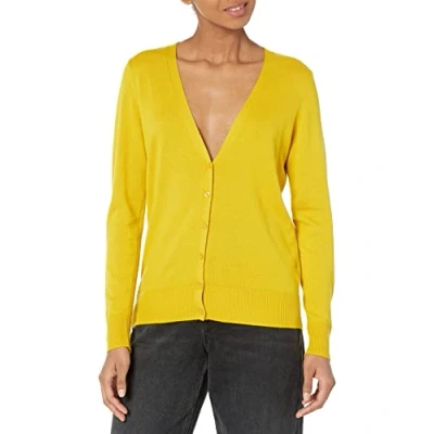 Imagen de Amazon Essentials Jersey Ligero con Cuello de Pico (Disponible en Tallas Grandes) Mujer, Amarillo Oscuro, XXL
