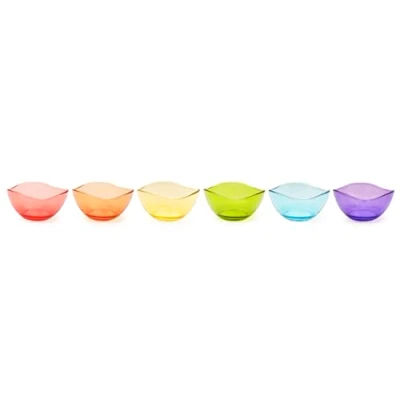 Imagen de Excelsa Copenaghen Juego de 6 Cuencos Multicolor, Cristal, Claro