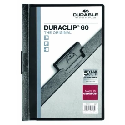 Imagen de Durable 223801 Duraclip (original 60, lámina dura, hasta 60 hojas A4) 5 piezas negras