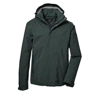 Imagen de killtec Hombre Chaqueta funcional/chaqueta de exterior con capucha desmontable KOS 53 MN JCKT, forest green, 4XL, 41333 000
