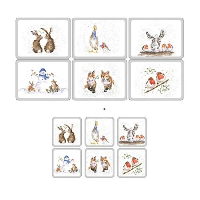 Imagen de Wrendale Wonderland, 6 manteles Individuales + Posavasos