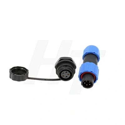 Imagen de HangTon Conector macho SD13 de 5 pines y enchufe hembra montaje en panel aviación circular impermeable IP68 para sistema alimentación al aire libre