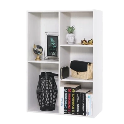 Imagen de Iris Ohyama Estantería de Cubos 5 Compartimentos, 60cm Ancho, Blanco, Exposición, Modular, Almacenamiento, para Sala Estar, Habitación, Oficina, Espacio Ahorrado, Librería, Montaje Fácil,