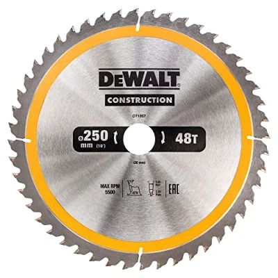 Imagen de DEWALT DT1957 QZ Hoja de sierra circular estacionaria, Disco corte 40 dientes 250x30mm Resistente a clavos y duradero Construcción especial uso profesional , talla única