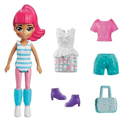 Imagen de Polly Pocket Set de Juego Paquete Modas Margot Shimmer &amp; Shine Incluye una muñeca, Prendas y Accesorios adicionales para niñas 4 años en adelante