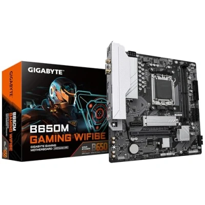 Imagen de GIGABYTE B650M Gaming WIFI6E Placa Base Procesadores AMD Ryzen Serie 9000, VRM de 5+2+2 Fases, hasta 6400 MHz DDR5 (OC), 1xPCIe 4.0 M.2, LAN 2.5 GbE, WiFi 6E, USB 3.2 Gen 1