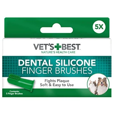 Imagen de Vet&#039;s Best Cepillos de dedo Silicona para Perros Y Cachorros Paquete 5
