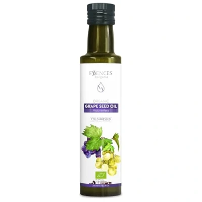 Imagen de Essences Bulgaria Aceite de Semilla Uva Orgánico 250ml 100% Natural Prensado en Frío Calidad Extra Premium Excelente Sabor Ensaladas Sin Aditivos ni Conservantes OMG Vegano