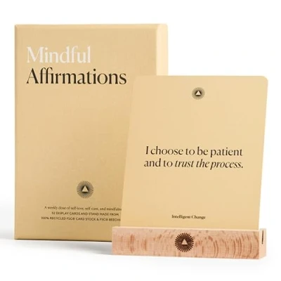 Imagen de Intelligent Change Cartas de afirmación conscientes (52) Afirmaciones positivas semanales para la autoestima y el alivio del estrés Mantras herramientas meditación