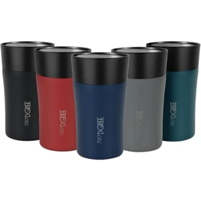 Imagen de 720DGREE Taza Termo Café 210ml “PleasureToGo 2.0“ 3 Tamaños, Sin BPA, Prueba Fugas, Doble Pared, Aislado Vacío, 360 Tapa Vaso Térmico Acero Inoxidable para llevar Bebida 3h caliente, 6h frío