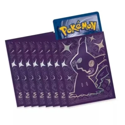 Imagen de Fundas de Caja Entrenador Elite Pokemon [65 Fundas], Presume tus Cartas con las Promocionales cajas ETB Pokemon, para (Mimikyu)