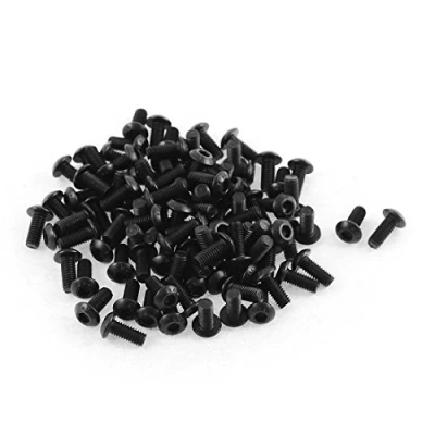 Imagen de SOURCING MAP sourcingmap® M3x7mm Hilo 10.9 Tornillo Aleación Acero Cabeza botón hexagonal Enchufe casquillo 100pcs