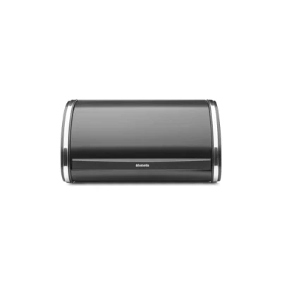 Imagen de Brabantia Panera Roll Top Caja de almacenamiento compacta con la parte superior plana, Diseño acero duradero para pan, bagels, panecillos Tamaño mediano Matt Black