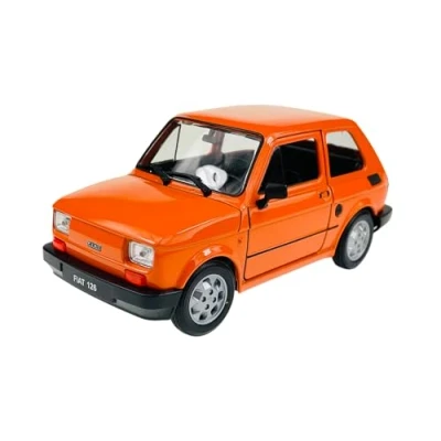 Imagen de Welly Fiat 126 Modelo de coche para 126p 1972 2000 1/21, color naranja
