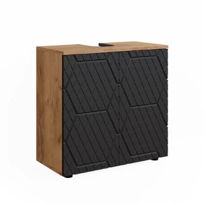 Imagen de Vicco Mueble bajo Lavabo Irma, Roble Dorado/Antracita, 60 x 59 cm