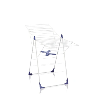 Imagen de Leifheit Classic 200 Flex Tendedero de Pie, Revestimiento Plástico, Azul y Blanco, 20 m