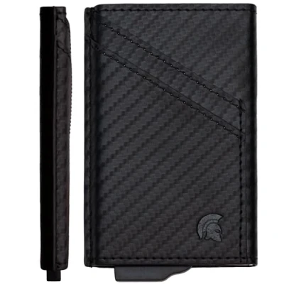 Imagen de POWR cartera de metal con tarjetero, billeteras para hombre Reino Unido, minimalista, delgado, metal, bloqueo RFID, protector tarjetas crédito, aluminio grado aeronáutico,