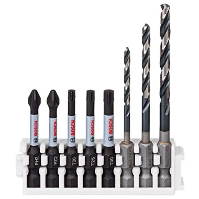 Imagen de Bosch Professional Set De 8 Puntas Atornillar Impact Control Y Brocas Para Metal (Pick And Click, Accesorio Taladro Impacto, Atornillador Sin Cable)