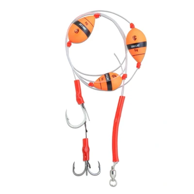 Imagen de Uni Cat Weightless Bait GT 41 Rig para Siluro 3/0 + 9/0 (48,4kg) (150cm) Bajo de línea pez depredador