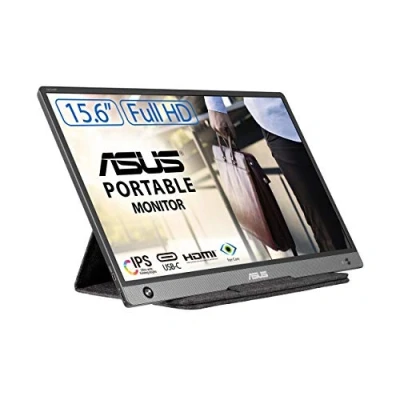 Imagen de ASUS MB16AH Monitor portátil de 15.6&quot; FullHD (1920x1080, USB C, Micro HDMI, Antiparpadeo, Luz azul baja intensidad, funda plegable), 220cd/m², Gris