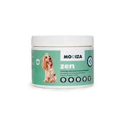 Imagen de MOOIZA Zen Tranquilizador para Perros Suplemento Nutricional Que Ayuda a la Relajación y Calmar Ansiedad Antiestres Perro Calmante Relajante