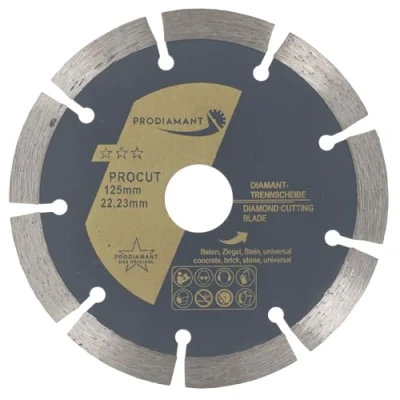 Imagen de Disco de corte diamante PRODIAMANT universal 125 x 22,2 mm hormigón, piedra, ladrillo 125mm segmento 10mm
