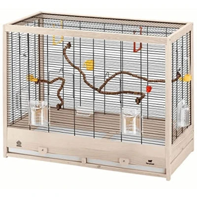 Imagen de Ferplast Giulietta Jaula de Madera para 6 pájaros, 81 x 41 64 cm, Color Negro
