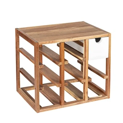 Imagen de Wenko Botellero de Vinos, Apilable, Mueble Madera para Vino Tinto, Blanco, Vintage, Garrafeira, Soporte Vino, Cocina, 33,5 x 29 24 cm