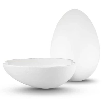 Imagen de Netuno 1 Huevo de poliestireno 20 cm Color Blanco Ideales para decoración Pascua Manualidades Modelado como Regalo