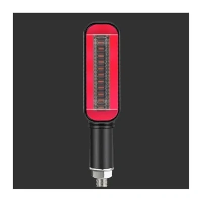 Imagen de NIKISO Intermitentes Moto 1 Luz De Señal Giro para Motocicleta Parada Agua Corriente Intermitente 2 En Lámparas Accesorios Traseras Intermitentes(Rojo)