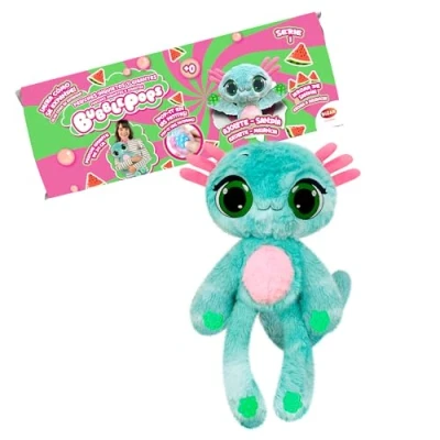 Imagen de Bizak Bubble Pops, Peluches Mágicos Que multiplican su tamaño x5, Proceso emocionante y Olor a Chicle, 12 Diferentes Animales con Aroma patitas Stem, Ajolote Sandia, (64492004 10)