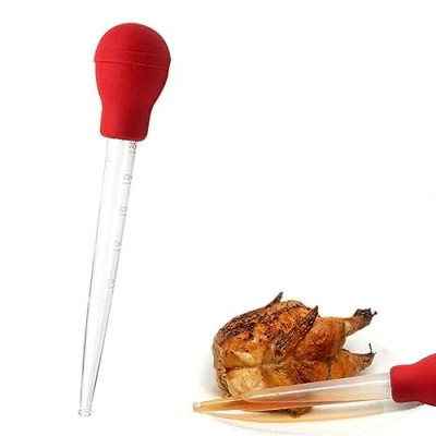 Imagen de Jeringa para carne de pavo, pollo, aves corral, barbacoa, jeringa, tubo, herramientas cocina, carne, sabor alimentos (color al azar)