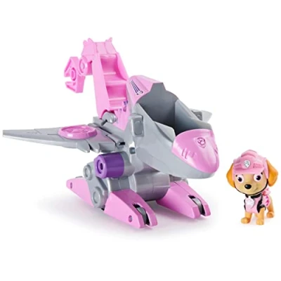 Imagen de Patrulla Canina AVIÓN DELUXE Skye Dino Rescue CON ACELERACIÓN Avión de y 1 Figura Dinosaurio Misteriosa 6059520 Juguetes Niños 3 Años +