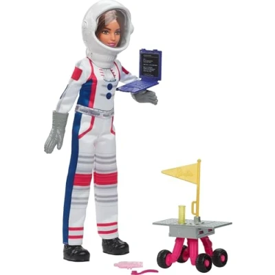 Imagen de Barbie Tú Puedes ser Muñeca Profesiones Astronauta con vehículo Espacial y Accesorios del Espacio, Juguete +3 años (Mattel HRG45)