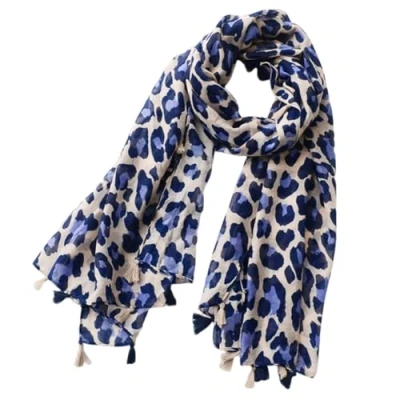 Imagen de 1 Bufanda Con Estampado De Leopardo, Clásica Patrón Moda, Retro, Cálida, Larga, Suave Para Mujer