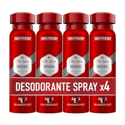 Imagen de Old Spice PACK X4 Original Spray Corporal Desodorante Para Hombres 150 ml