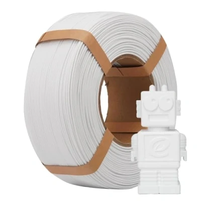 Imagen de eSUN PLA Refill Filament 1.75mm, Filamento de Impresión 3D sin Bobina Precisión Dimensional +/ 0.05mm, Carrete 1KG (2.2 LBS) Rápido para Impresoras Alta Velocidad,Blanco