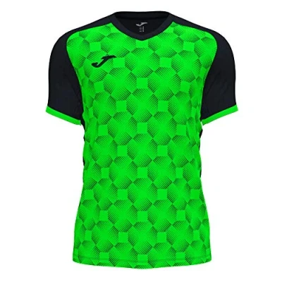 Imagen de Joma Supernova III Camiseta, Hombre, Negro Verde Fluor, M