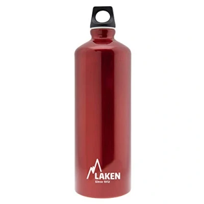 Imagen de LAKEN Futura Botella de Agua, Cantimplora Aluminio Boca Estrecha 1L, Rojo