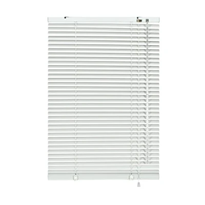Imagen de GARDINIA Persiana de aluminio, Privacidad, Protección contra la luz y el deslumbramiento, montaje en pared techo, todas las piezas incluidas, Blanco, 60 x 240 cm (WxH)